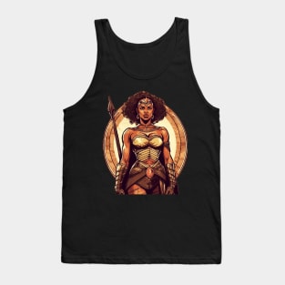 African Queen, Afro Female Warrior, Black History Tank Top